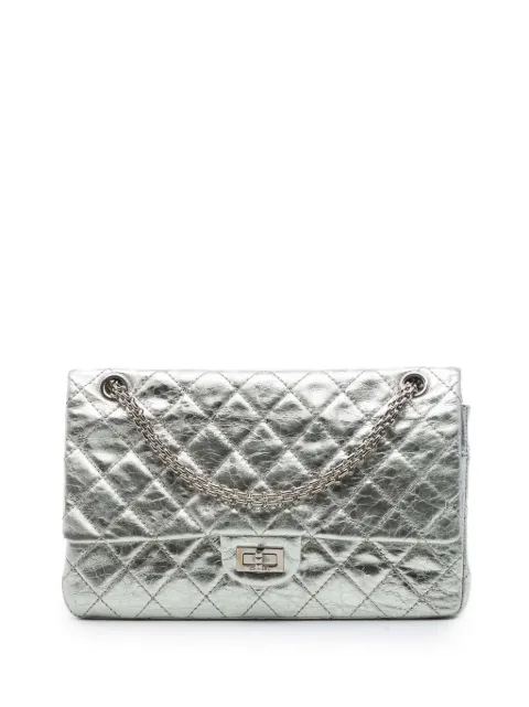 CHANEL Pre-Owned 2008-2009 Quilted Metallic Aged Calfskin Reissue 2.55 Double Flap 226 shoulder bag Silver RNYXZ75Z8257XUQZ