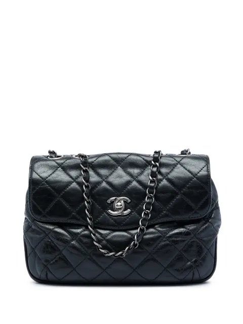 CHANEL Pre-Owned 2015-2016 CC Quilted Calfskin Single Flap shoulder bag Black 3CKHJ3HW4PD3PPIO