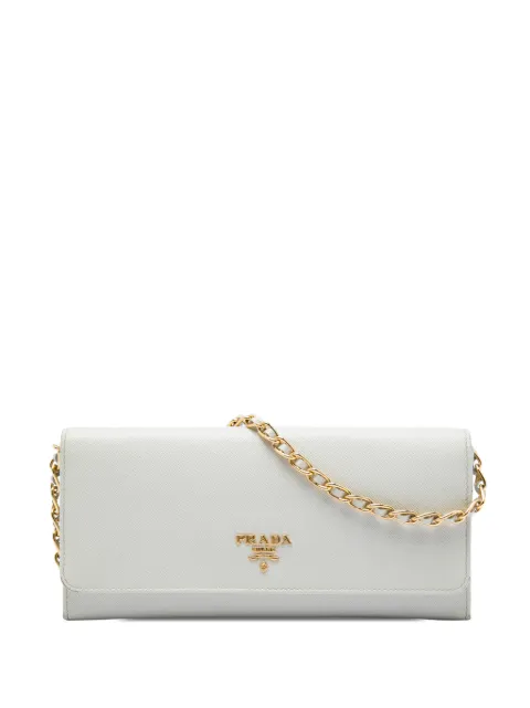 Prada Pre-Owned 2010-2026 Saffiano Lux Wallet On Chain crossbody bag White R71R1AB2B05QPYLW