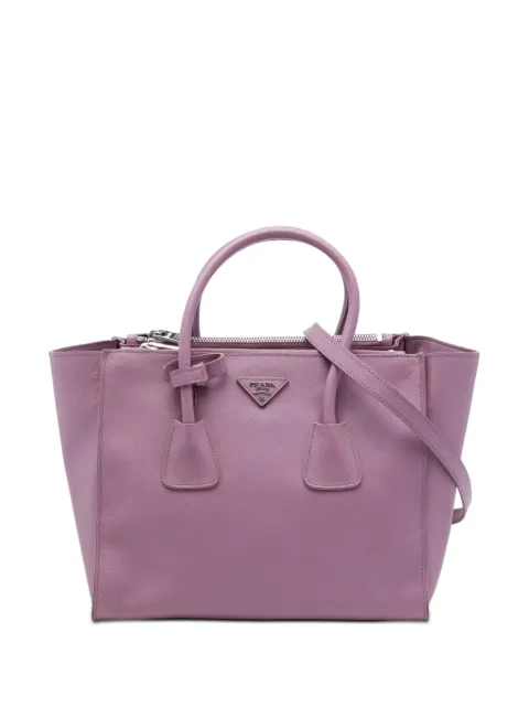 Prada Pre-Owned 2010-2026 Medium Saffiano Twin Pocket satchel Purple 2P3041HODCWP30KM
