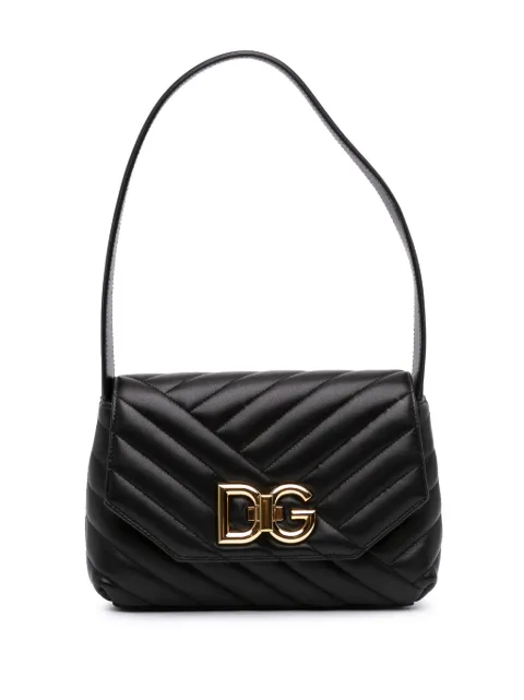 Dolce & Gabbana Pre-Owned 2010-2026 Small Quilted Lambskin Lop shoulder bag Black 1VUD5H1AKQ0NP67A