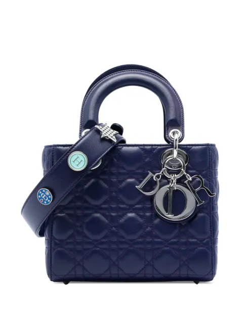 Christian Dior Pre-Owned 2017 Small Lambskin Cannage My ABC Lady Dior satchel Blue 21E80EJZTMHU317O