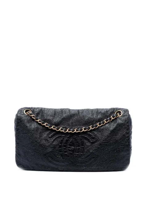 CHANEL Pre-Owned 2006-2008 Medium Vinyl Rock and Chain Flap shoulder bag Black 1EZ3A1NRPBP7WCYH