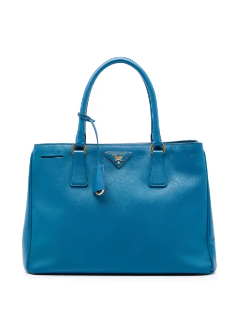Prada Pre-Owned 2010-2026 Medium Saffiano Lux Galleria satchel Blue PQXAM073YQF8G1FD