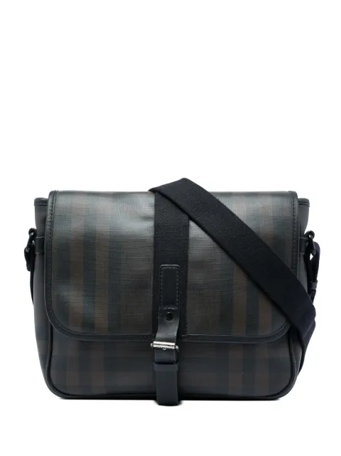 Burberry Pre-Owned 2000-2017 Smoke Check Coated Canvas crossbody bag Brown 109G9PHHTUFQ8B7R