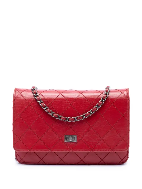 CHANEL Pre-Owned 2012 Quilted Aged Calfskin Reissue 2.55 Wallet on Chain crossbody bag Red NXY0SK1DM6LPWKDN