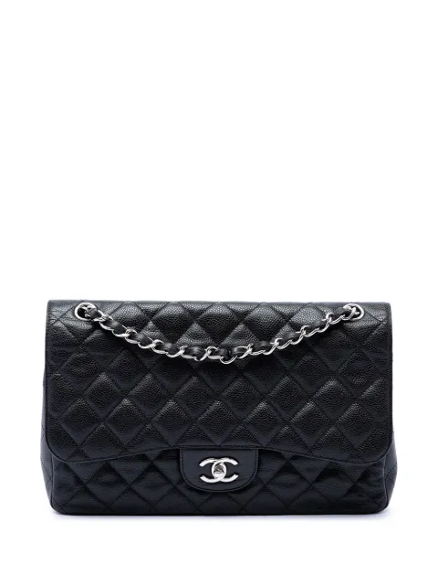 CHANEL Pre-Owned 2011 Jumbo Classic Caviar Double Flap shoulder bag Black OO9K60QAIIWWDKOB