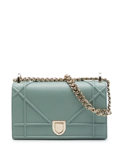 Christian Dior Pre-Owned 2017 Small Grained Calfskin Diorama Flap crossbody bag Blue N3OLTKNETFY7CAFB