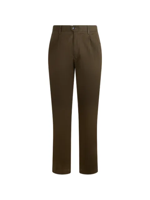 slowear pleated straight-leg trousers Brown 10S40340608