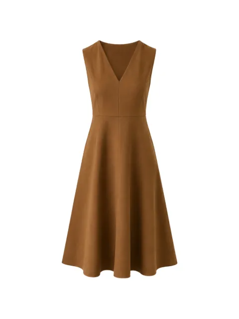 Max Mara sleeveless A-line midi dress Brown 2626226022600