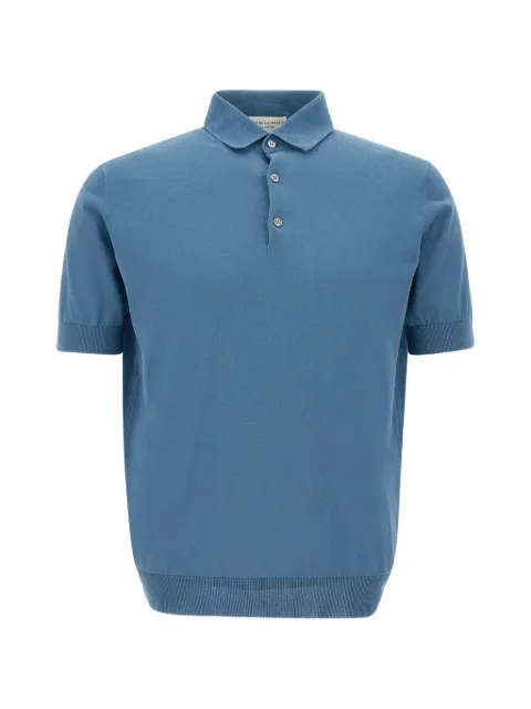 Filippo De Laurentiis cotton crepe polo shirt Blue PL1MCCR14R870