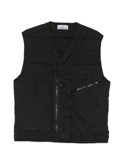 Stone Island quilted zip-up vest Black L2S15G100005S0418