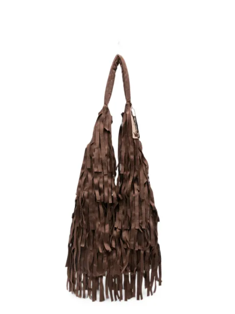 la milanesa large Aretha fringed shoulder bag Brown AREL