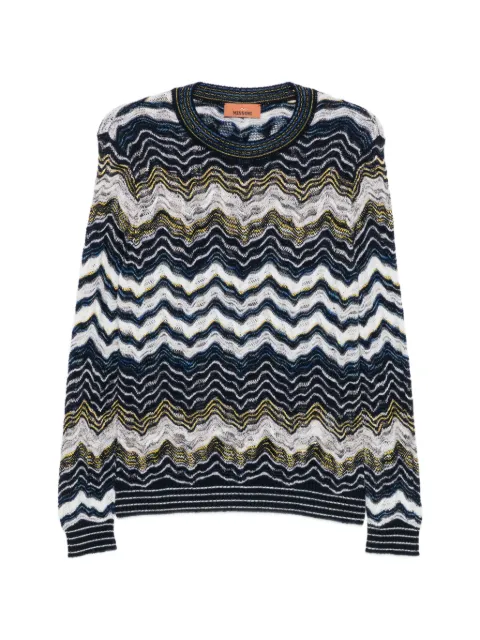 Missoni zigzag-knit sweater Blue DS26WN0WBK01KL