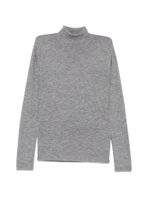 Fabiana Filippi sequin-embellished turtleneck sweater Grey MAD226F482D722