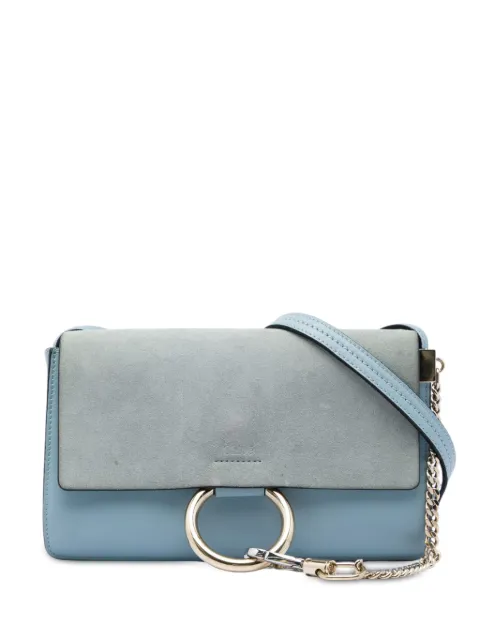 Chloé Pre-Owned 2016 Small Suede and Calfskin Faye crossbody bag Blue W2D590B6N5JU9MV1