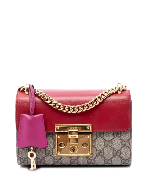 Gucci Pre-Owned 2016-2026 Small GG Supreme Padlock crossbody bag Red V4MPVN6YCZ9H3RQD