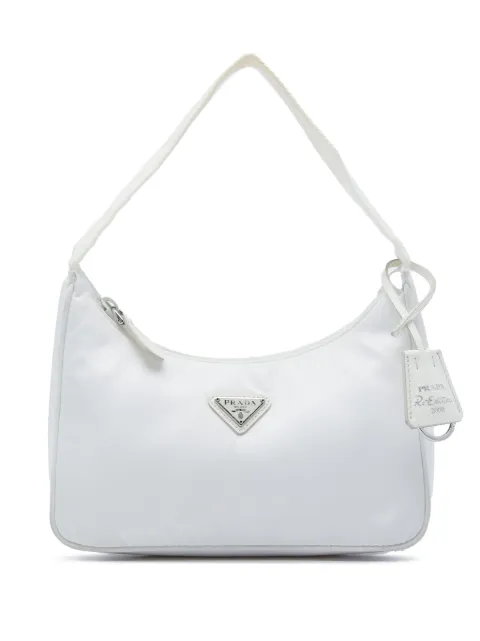 Prada Pre-Owned 2019-2026 Mini Tessuto Re Edition 2000 shoulder bag White 6T90PDVOIKGVTS9M