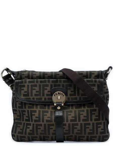 Fendi Pre-Owned 2000-2010 Zucca Canvas Chef Zip crossbody bag Brown TU759VPTQYCLNVGH