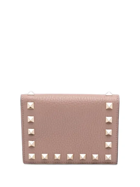 Valentino Garavani Pre-Owned 2018-2026 Leather Rockstud Compact Wallet small wallets Pink 3UQG5FIMW2CYZ9KK