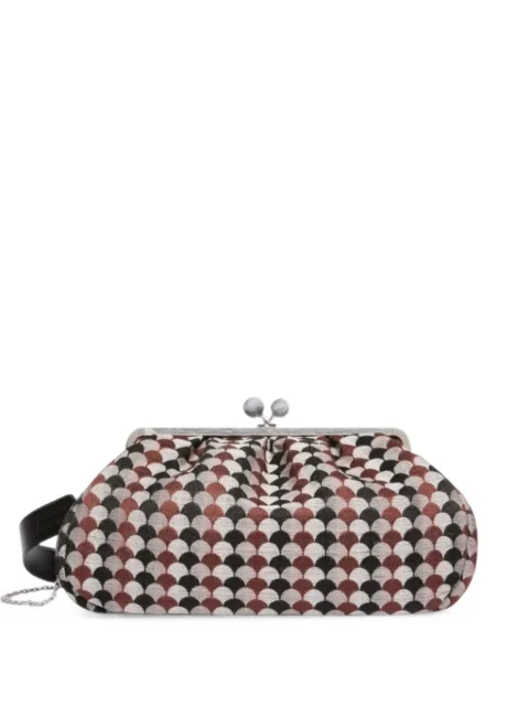 Weekend Max Mara large Pasticcino bag in linen, silk and cotton jacquard Neutrals 2625516214600005