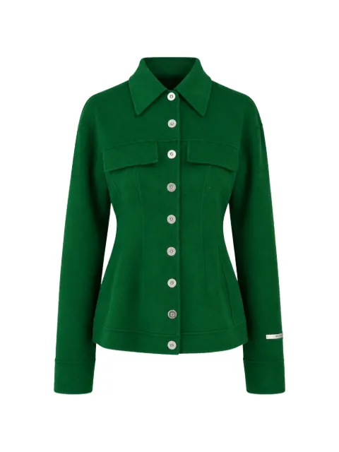 Sportmax button-up chest-pocket jacket Green 2622086011600