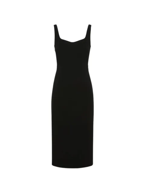 Max Mara sweetheart-neck midi dress Black 2626226035600