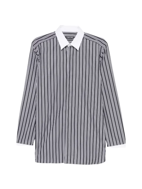 TOM FORD long-sleeve striped shirt Black HLBA02C0052