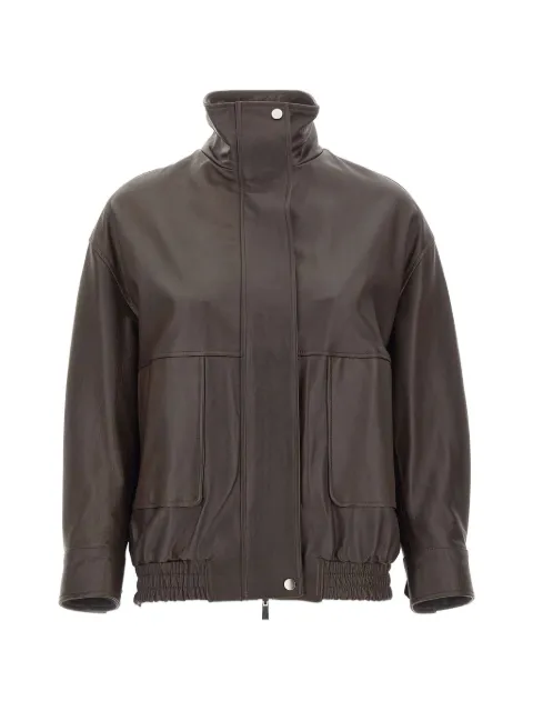 kaos leather bomber jacket Brown SI1SF0016028