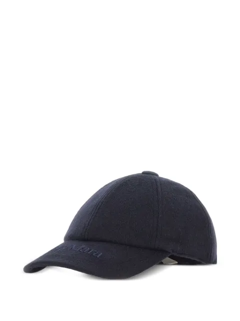 Max Mara Lancia logo-embroidered cashmere baseball cap Blue 2624576031600