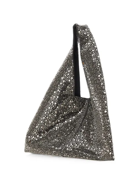 TWENTY FOURHAITCH Fenix rhinestone-embellished shoulder bag Black B0000006