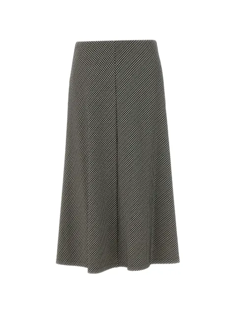 ELENA MIRÒ check-pattern flared midi skirt Black 1008P000105N001