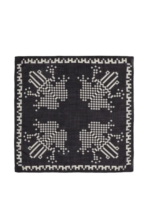 Henrik Vibskov Pixel Frog wool scarf Black AW26STUDA910