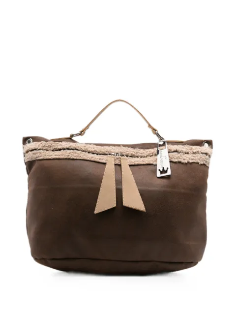 la milanesa shearling-trim tote bag Brown RUTHMARRONE
