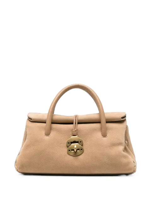 Zanellato small Dotta Jones Nabuck studded leather tote bag Neutrals 0691200070000