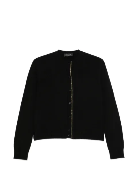 Fabiana Filippi bead-trim button-up cardigan Black MAD226F421M281825