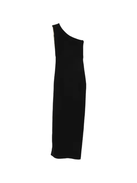 Elisabetta Franchi one-shoulder zip-detail maxi dress Black AM07B66E2