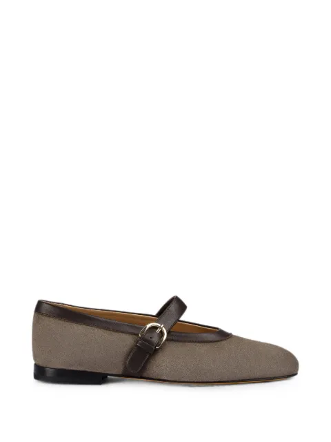 Doucal's buckle-fastening suede ballet flats Grey DD8859MAENPF786