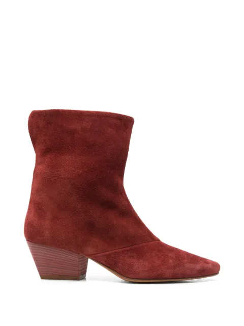 Forte Forte suede pointed-toe ankle boots Red 15196MYSHOES