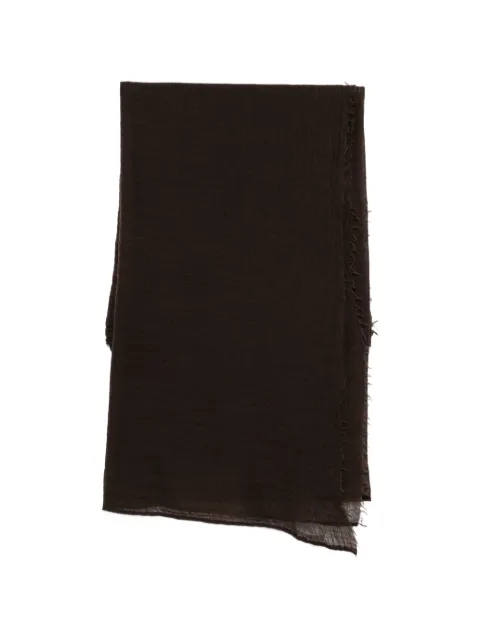 Destin frayed-detail scarf Brown GIGLIOMECH