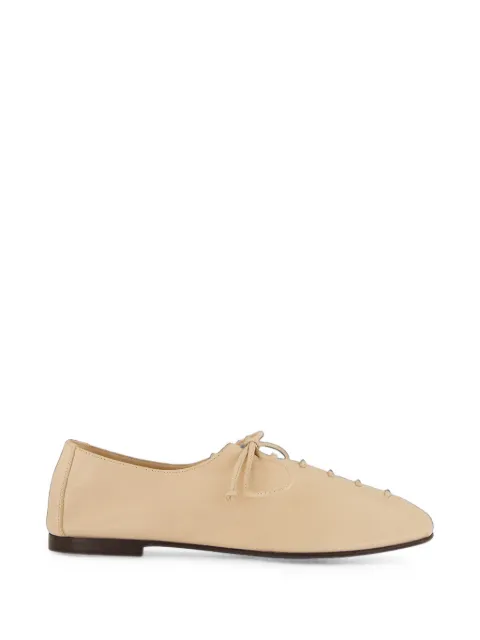 Hereu Plegada lace-up ballet flats Neutrals PLSHWFA26