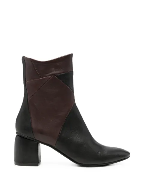 kudeta patchwork leather ankle boots Black 624805