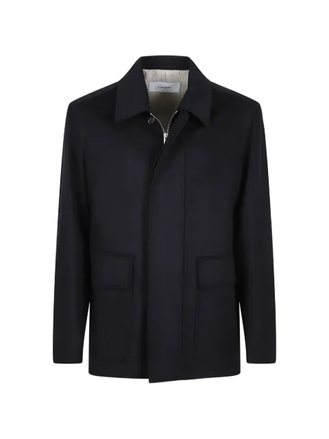 Lardini zip-up wool single-breasted coat Blue ACCULKINCN65602