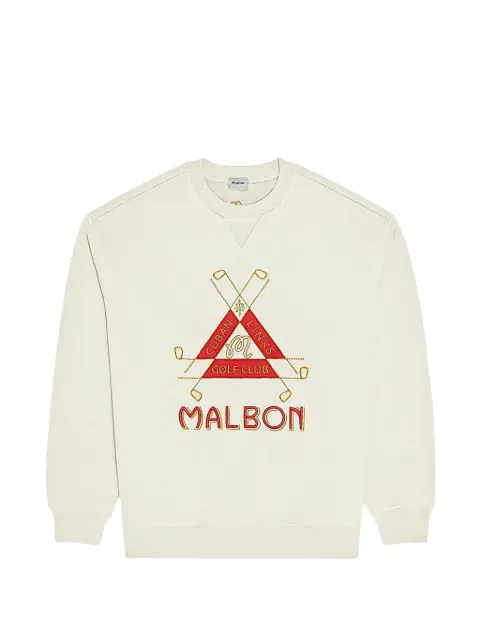 Malbon Golf Trinity logo-embroidered sweater Neutrals M9853CRM