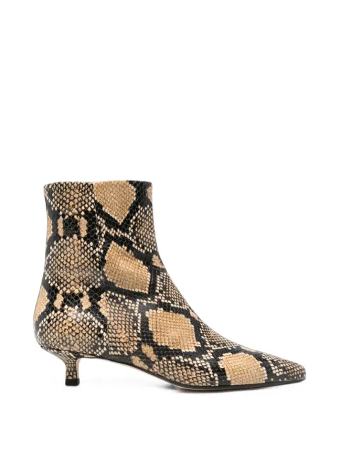 Aeyde Sofie snakeskin-effect leather ankle boots Neutrals A11AB0511006006226