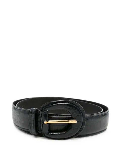 Ferragamo Pre-Owned 1980s crocodile-effect buckle belt Blue SF180COQ