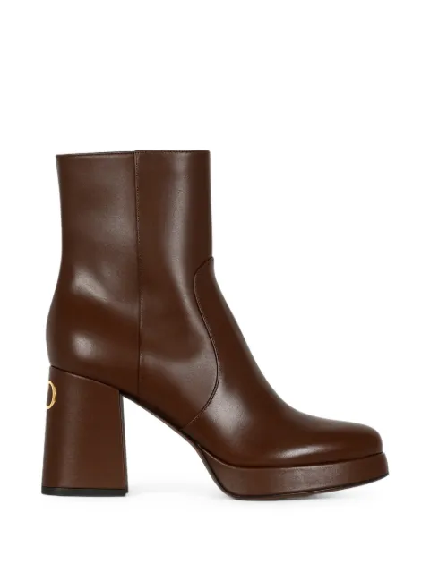 Valentino Garavani VLogo Signature platform ankle boots Brown 9W2S0NF1DSHZWX