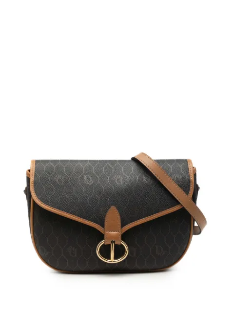 Christian Dior Pre-Owned 20th Century Honeycomb Coated Canvas crossbody bag Black DYR8ZGFUMKTMLRDK