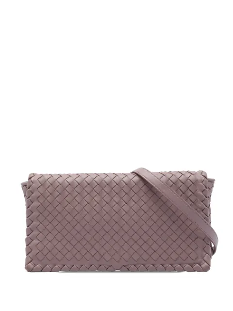 Bottega Veneta Pre-Owned 2012-2026 Nappa Intrecciato Flap crossbody bag Pink 5EE59EY1ZDNWSWR6