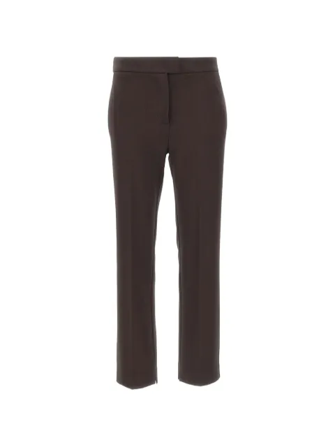 kaos straight-leg slit-hem trousers Brown SIJCO0256006